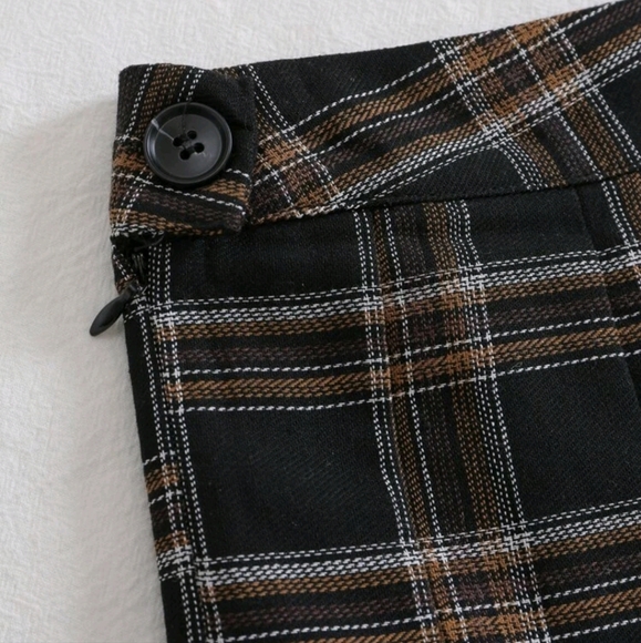 🌯 NWOT PLAID GRIUNGE EGIRL FAIRYCORE GOTH SCHOOL GIRL KAWAII DARK PLEATED SKIRT - Picture 3 of 4